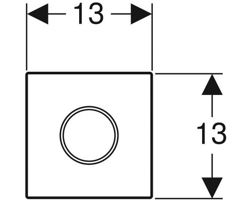 ИК привод смыва Geberit Sigma Type 10 HyTroniс для писсуара, панель - белая, кольцо - глянцевый хром, питание 230W, 116.025.KJ.1