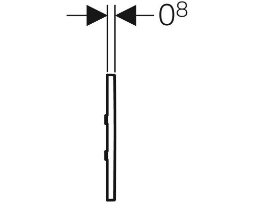 ИК-привод для писсуара Geberit Type 30, панель - хром матовый, 116.037.KN.1