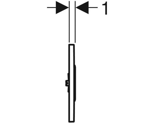 ИК-привод для писсуара Geberit HyTronic Sigma Type 10, панель - черный, кольцо - глянцевый хром, 116.035.KM.1