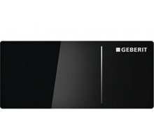 Клавиша Geberit Omega Type 70 115.083.SJ.1 для унитаза, двойной смыв, стекло/алюминий, цвет черный
