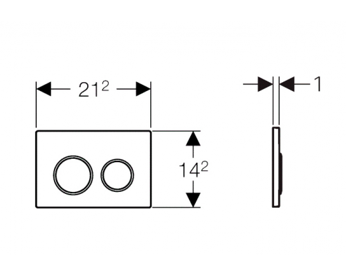 Кнопка Geberit Omega Type 20 115.085.KK.1, белая, золото