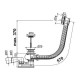 Слив-перелив для ванны AlcaPlast A55KM, 57 см