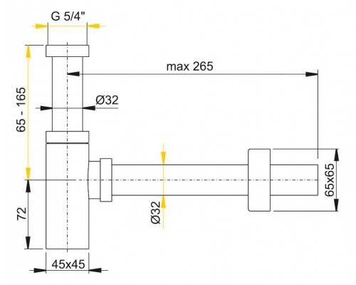 Сифон для раковины AlcaPlast A401