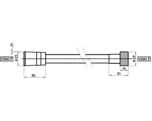 Душевой шланг Bossini Cromolux A00167C.073.1 150м см, черный матовый (073)