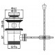 Донный клапан Cezares CZR-SA2-02 для раковины, с переливом, бронза