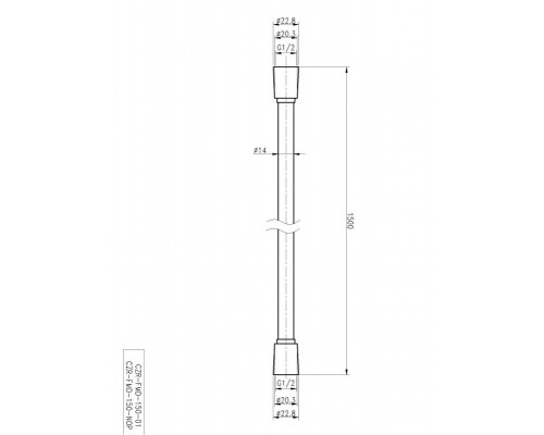 Душевой шланг Cezares PVC 150 см, хром матовый, CZR-FMD-150-01