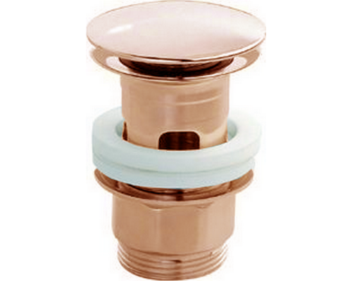 Донный клапан Cisal 1"1/4 для раковин, с переливом, цвет золото розовое, ZA0016202P