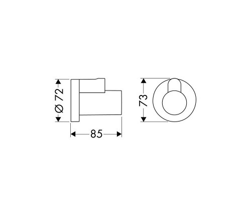 Декоративная накладка для углового вентиля Hansgrohe Flowstar 13950670, чёрный матовый