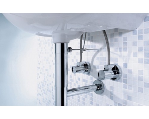 Сифон для раковины и угловые вентили Hansgrohe Flowstar 52120000, хром, ø32