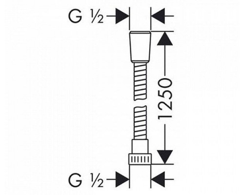 Шланг для душа Hansgrohe Sensoflex 28132000, 1,25 м Шланг для душа Hansgrohe Sensoflex 28132000, 1,25 м