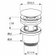 Донный клапан Kludi 1042405-00, для раковины, с переливом
