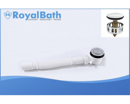 Сифон для поддона Royal Bath с гофрой, клик-клак