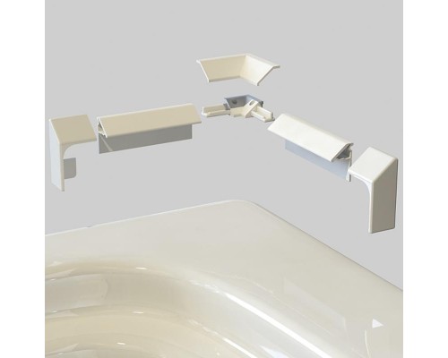 Бордюр Sanjet декоративный для ванн и поддонов, комплект (200 см - 2 шт) с уголками