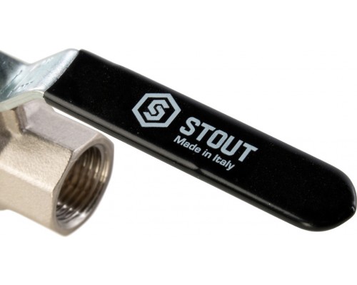 Шаровый кран Stout SVB-0003 1/2 нар-вн, полнопроходной, ручка рычаг