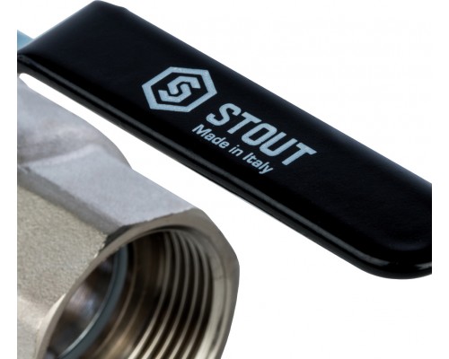 Шаровый кран Stout SVB-0001 1 1/4 вн-вн, полнопроходной, ручка рычаг