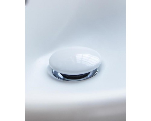 Донный клапан Villeroy&Boch, 8L03 3401 Click-clack, с керамической крышкой, с переливом, цвет альпийский белый