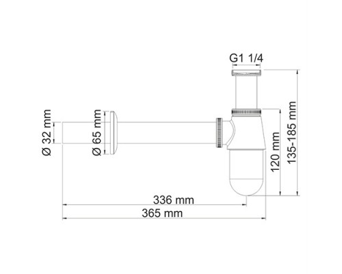 Сифон WasserKraft A071 для раковины