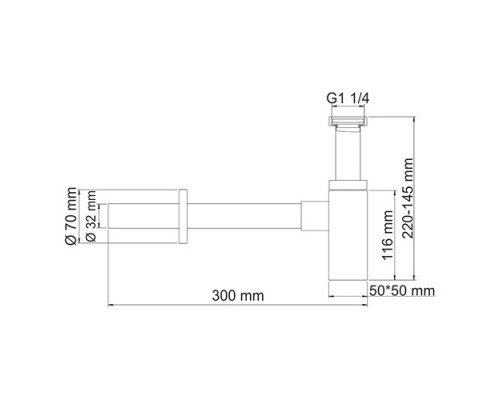 Сифон WasserKraft A072 для раковины