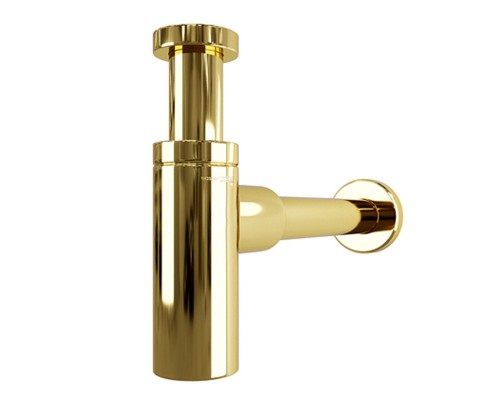 Сифон для раковины WasserKraft A173, PVD-покрытие "глянцевое золото"