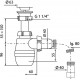 Сифон Wirquin Минор 30718050 для раковины