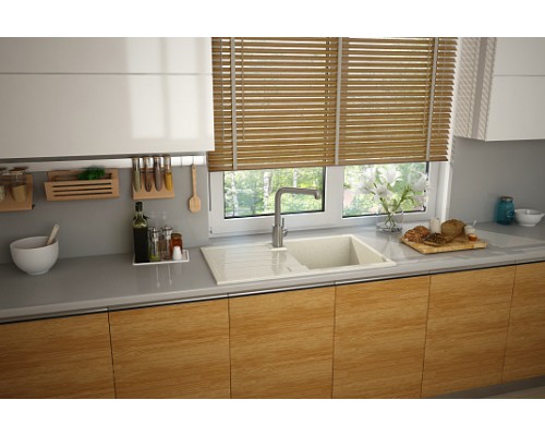 Кухонная мойка Акватон Верона прямоугольная с крылом, песочный, 1A710032VR220