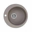 Кухонная мойка Акватон Иверия круглая, серый шелк, 1A711032IV250