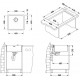 Мойка кухонная Alveus QUADRIX 40 SAT-90 500 x 450 x 200 (1102605)