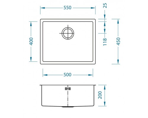 Мойка кухонная Alveus Monarch Quadrix 50 1103383, антрацит