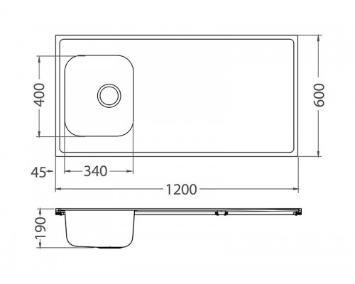 Мойка кухонная Alveus Classic Pro 90 SAT-90 1130473, нержавеющая сталь