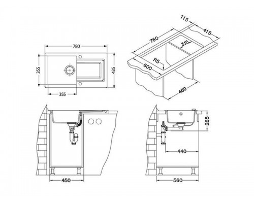 Мойка кухонная Alveus Falcon 30 1090979