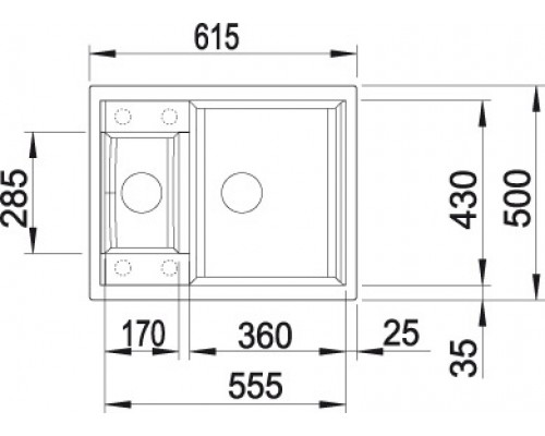 Мойка Blanco Metra 6, 516162, кофе, 61,5 x 50 см