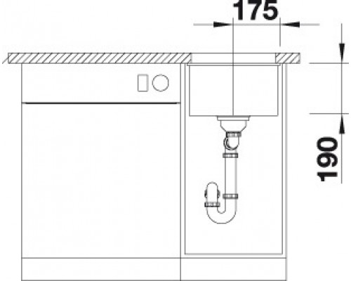 Мойка Blanco Subline 320-U 523408, алюметаллик