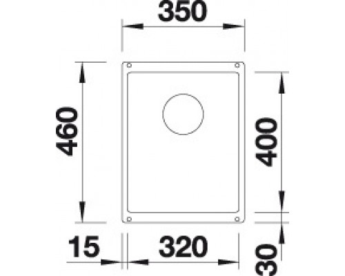 Мойка Blanco Subline 320-U 523408, алюметаллик