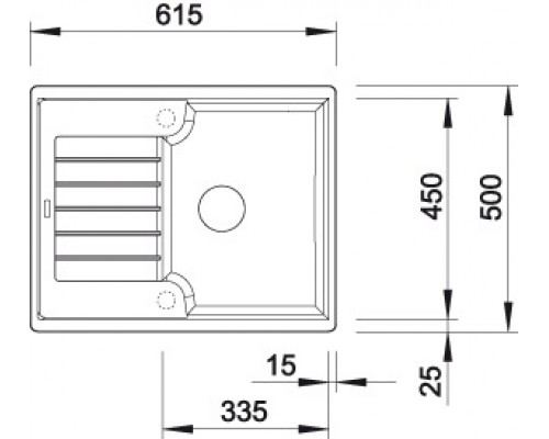 Мойка Blanco Zia 40S 516922, белый, 61,5 x 50 см