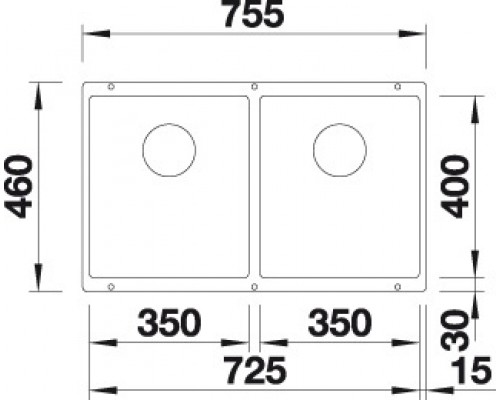 Мойка Blanco Subline 350/350-U 523583, кофе