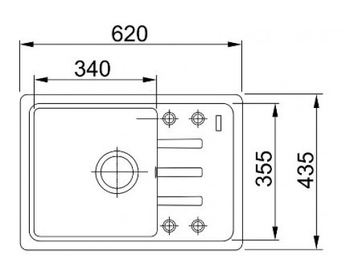 Мойка кухонная Franke BSG 611-62, цвет оникс