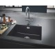 Мойка кухонная из искусственного гранита Grohe K700U 31655AP0, 61 x 46 см, с корзинчатым вентилем и сливным гарнитуром, черный гранит