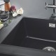 Мойка кухонная из искусственного гранита Grohe K700U 31655AP0, 61 x 46 см, с корзинчатым вентилем и сливным гарнитуром, черный гранит