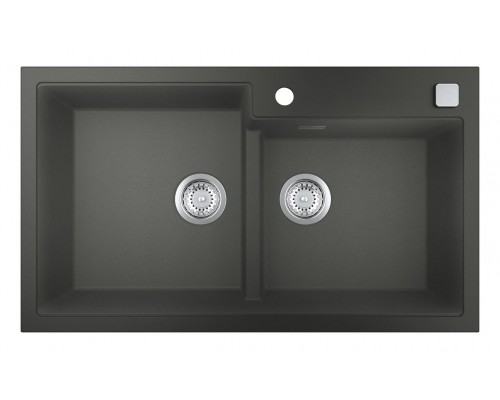 Мойка кухонная из искусственного гранита Grohe K500, 31649AT0, 86 x 50 см, с корзинчатым фильтром и донным клапаном, серый гранит