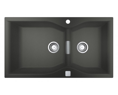 Мойка кухонная из искусственного гранита Grohe K700, 31658AT0, 90 x 50 см, с корзинчатым фильтром и донным клапаном, серый гранит