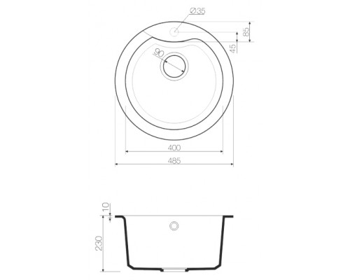 Мойка кухонная Omoikiri Yasugata 48R-BE ваниль (4993131)