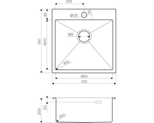 Мойка кухонная Omoikiri Akisame 51-GM 4973440 вороненая сталь