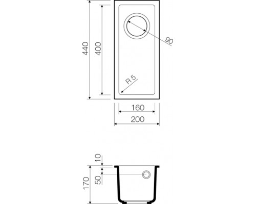 Мойка кухонная Omoikiri Bosen 20-U-DC 4993226 темный шоколад