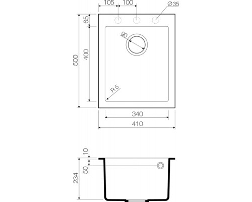 Мойка кухонная Omoikiri Bosen 41-WH 4993144 белая