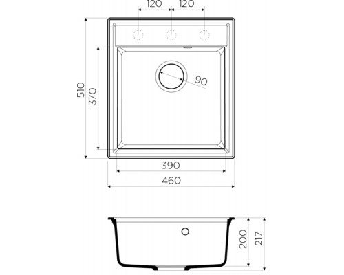 Мойка кухонная Omoikiri Daisen 46-DC 4993613 темный шоколад