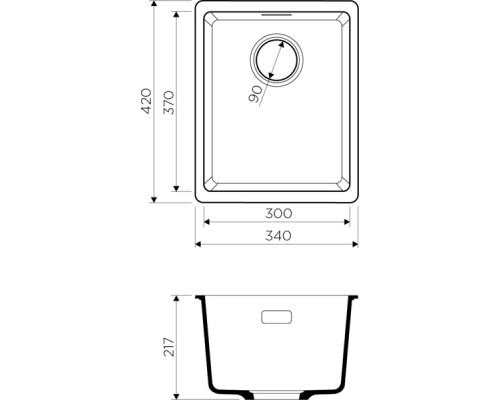 Мойка кухонная Omoikiri Kata 34-U-BE 4993380 ваниль