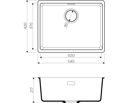 Мойка кухонная Omoikiri Kata 54-U-GR 4993411 leningrad grey