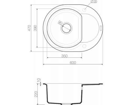 Мойка кухонная Omoikiri Sakaime 60E-WH 4993136 белая