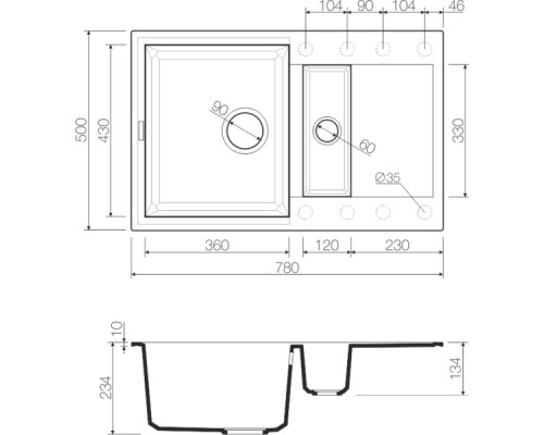 Мойка кухонная Omoikiri Sakaime 78-2-BL 4993114 черная