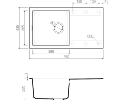 Мойка кухонная Omoikiri Sakaime 78-DC 4993195 темный шоколад